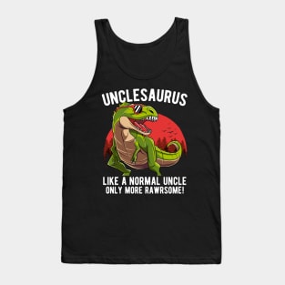 Unclesaurus Only More Rawrsome Fathers Day Gift Tank Top